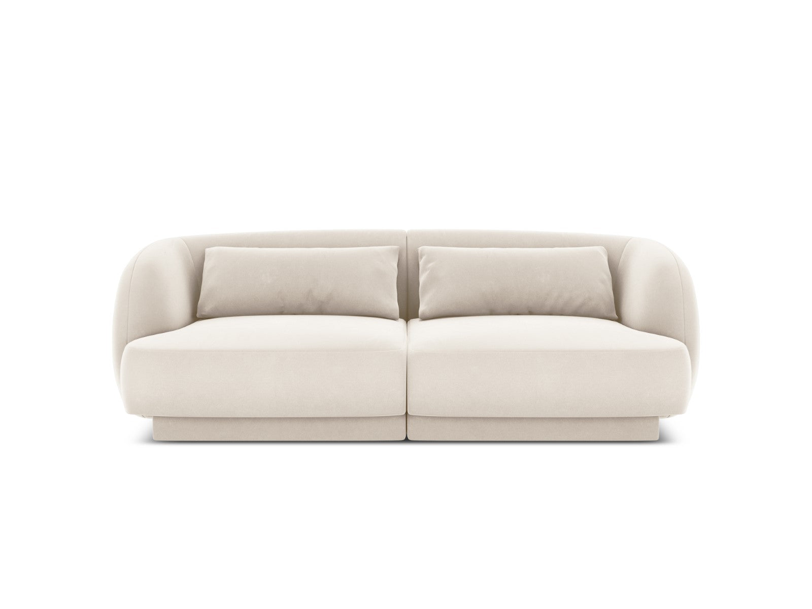 Cosmopolitan Design Bank Tulum 2-zits, flueel, lichtbeige - 90x180x70c