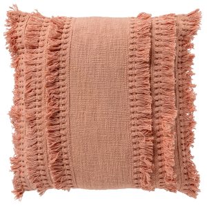 FARA – sierkussen 45×45 cm – 100% katoen – met franjes – Muted Clay – FARA – sierkussen 45×45 cm – 100% katoen – met franjes – Muted Clay –