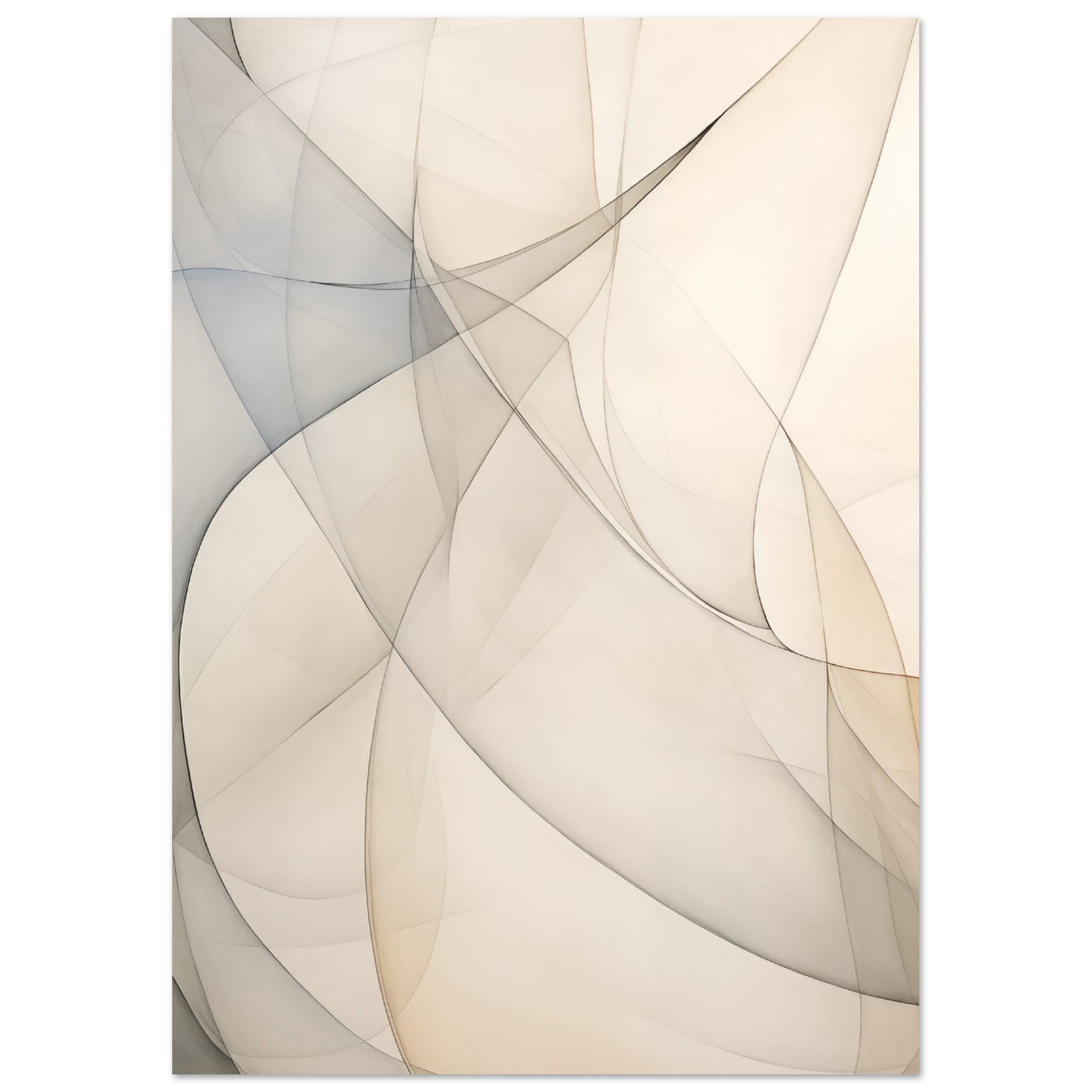 Artfulprints Abstract - Fine lines 1 poster A4 21x29.7 cm