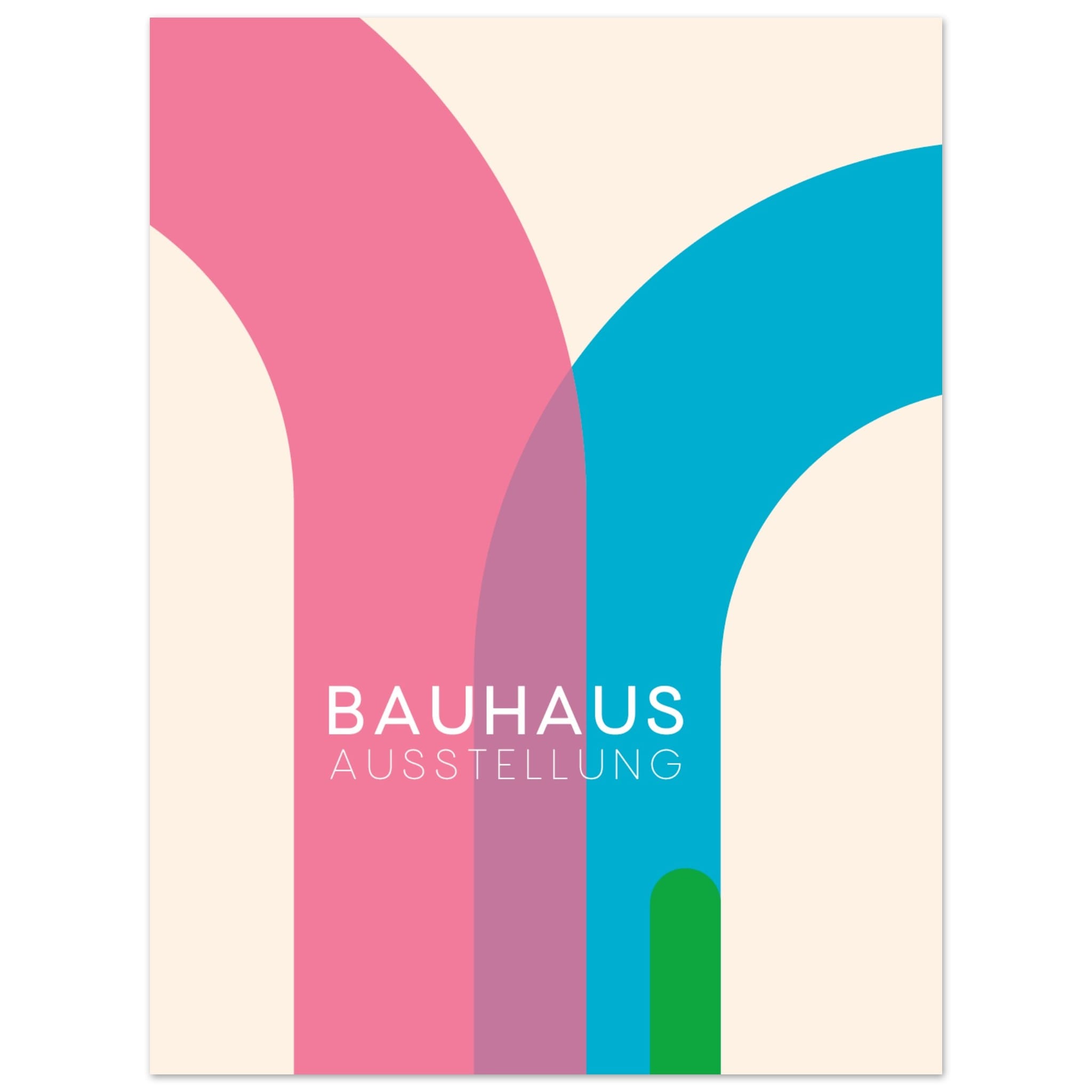Artfulprints Poster Bauhaus - Ausstellung - 30x40 cm - Meerkleurig