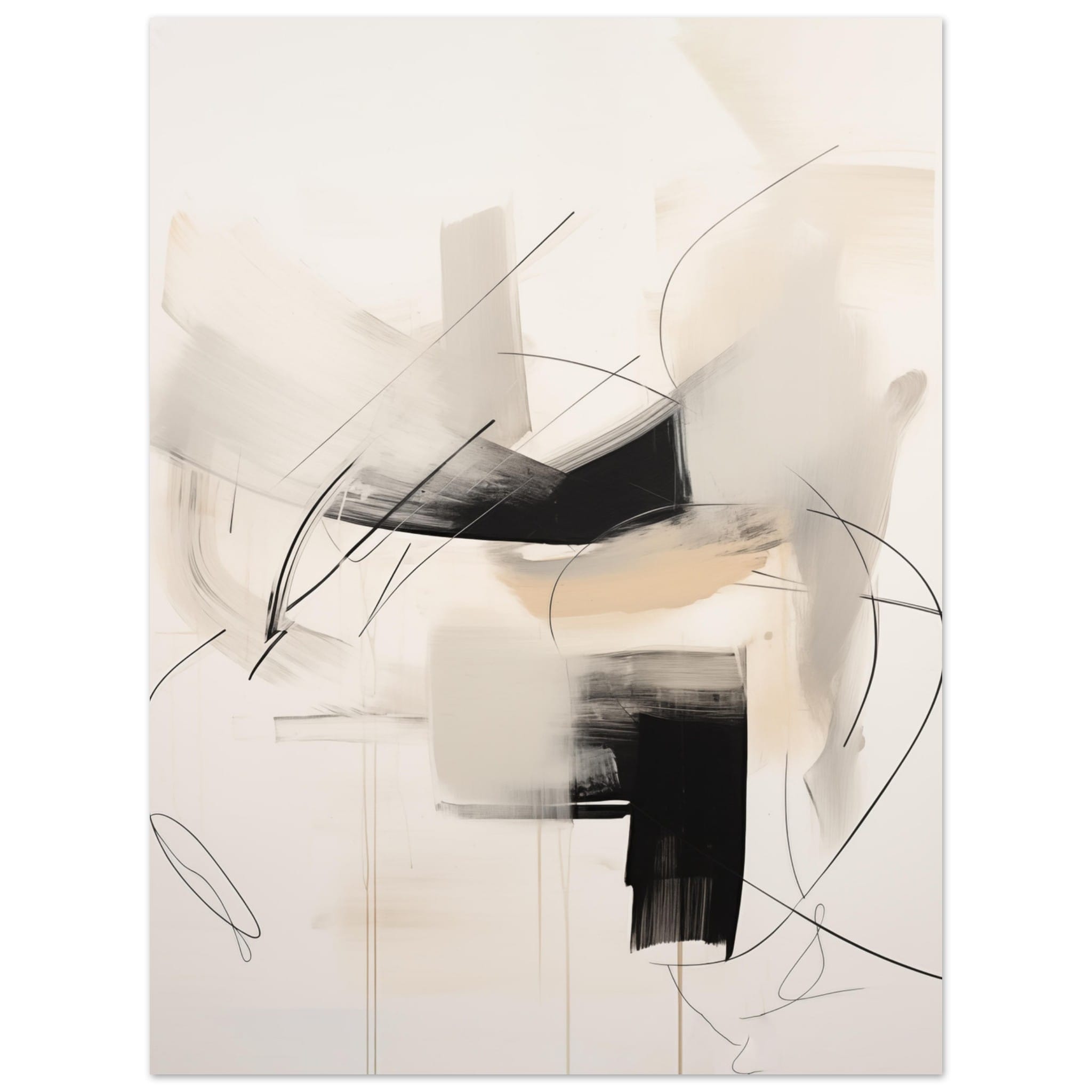Artfulprints Abstract - Chique brush 3 poster 30x40 cm