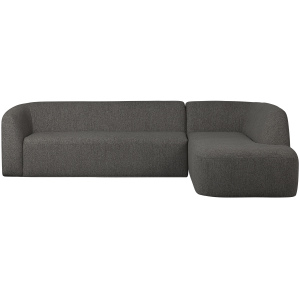 WOOOD hoekbank rechts Sloping – Polyester – Grijs/Zwart Melange WOOOD hoekbank rechts Sloping – Polyester – Grijs/Zwart Melange