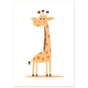 Artfulprints Poster Kleine giraffe – 50×70 cm – Geel Artfulprints Poster Kleine giraffe – 50×70 cm – Geel