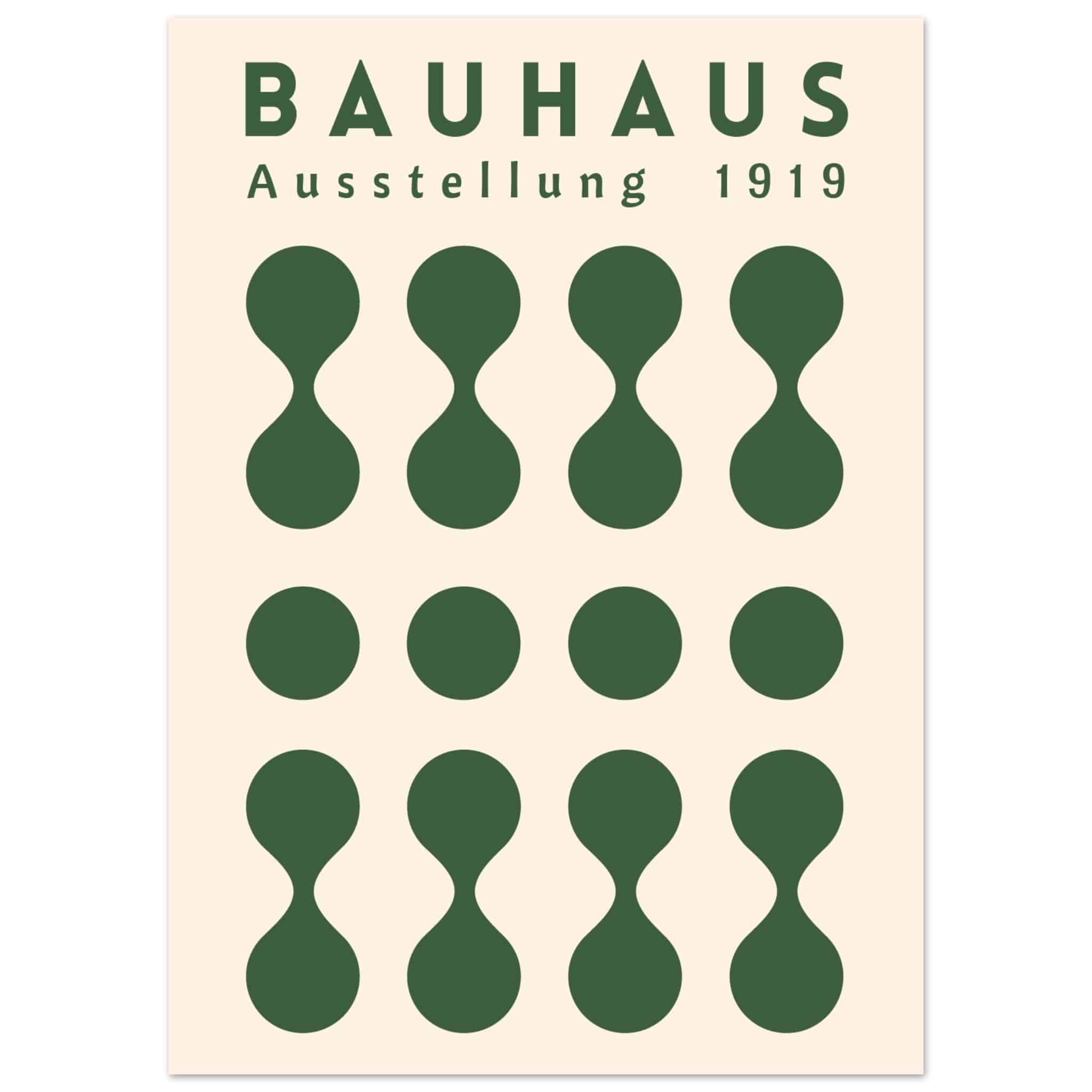 Artfulprints Poster Bauhaus - Ausstellung green - 50x70 cm - Donkergro
