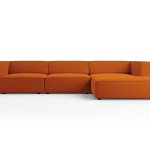 Cosmopolitan Design rechter hoekbank Arendal 4-zits, flueel, terracott Cosmopolitan Design rechter hoekbank Arendal 4-zits, flueel, terracott