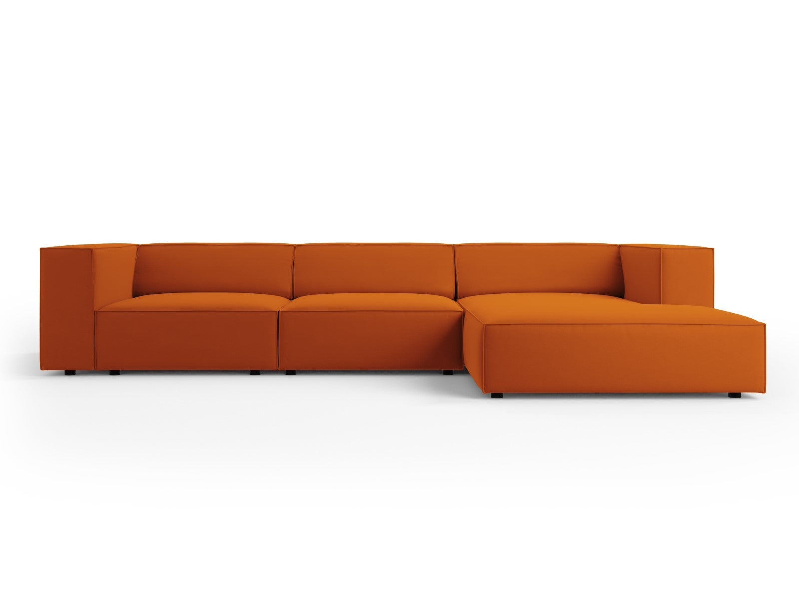 Cosmopolitan Design rechter hoekbank Arendal 4-zits, flueel, terracott