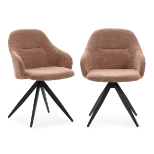Calicosy – TAMARA Set van 2 fauteuils – Oranje – 61×56,5×51 cm Calicosy – TAMARA Set van 2 fauteuils – Oranje – 61×56,5×51 cm