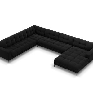 Cosmopolitan Design Panoramische hoekbank links Bali 7-zits, flueel, z Cosmopolitan Design Panoramische hoekbank links Bali 7-zits, flueel, z