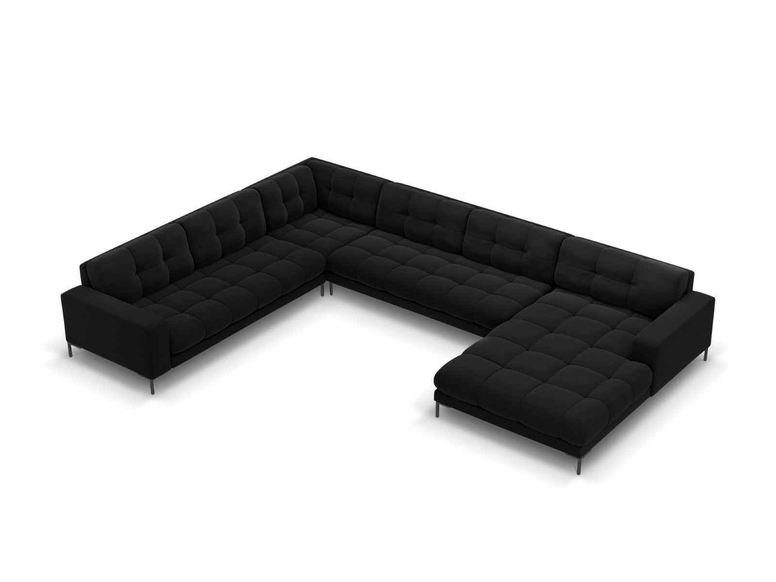 Cosmopolitan Design Panoramische hoekbank links Bali 7-zits, flueel, z