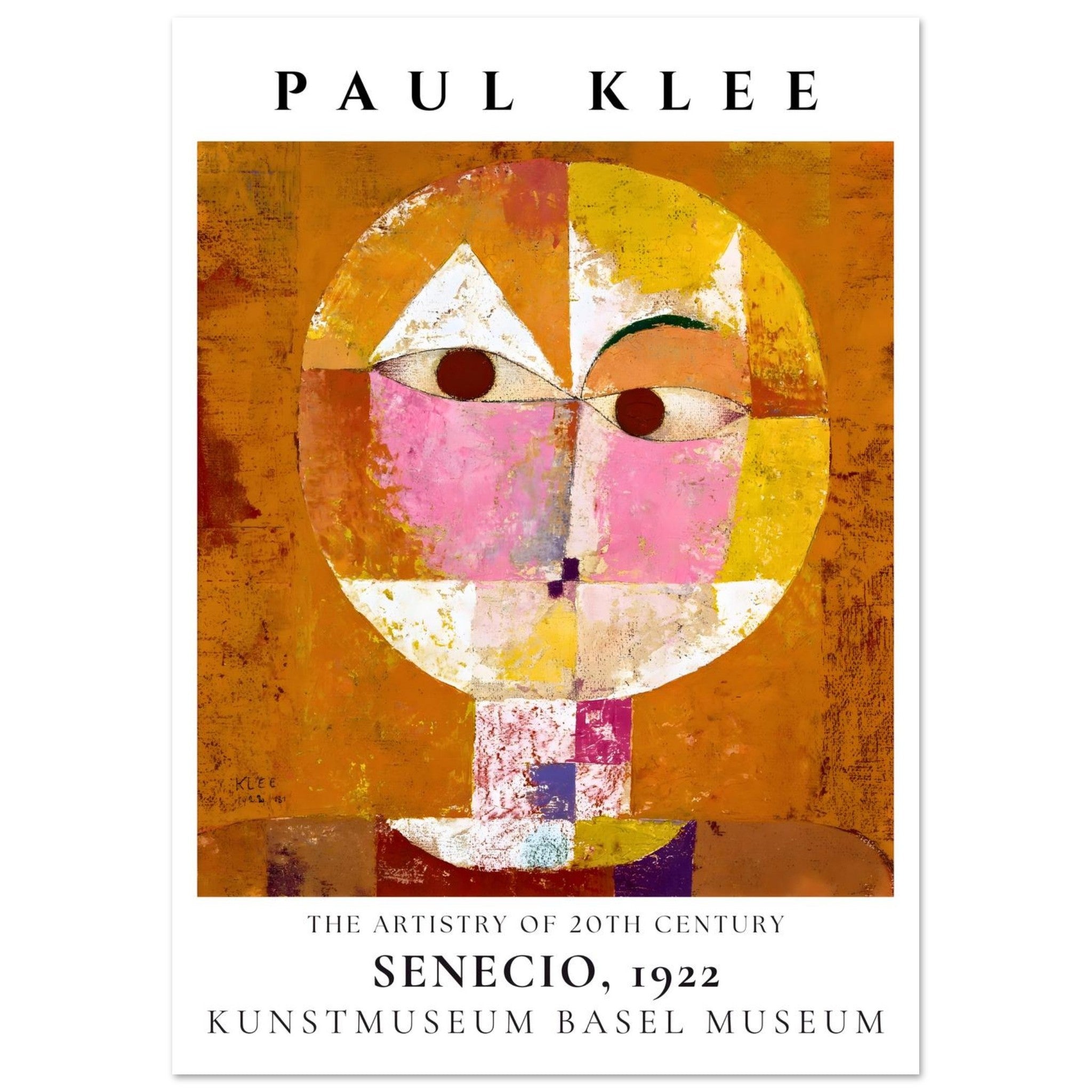 Artfulprints Poster Paul Klee - Senecio - A4 21x29.7 cm - Meerkleurig