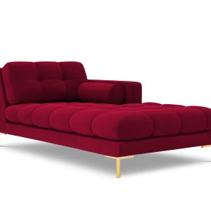 Cosmopolitan Design rechter chaise longue Bali flueel, rood – 185x102x