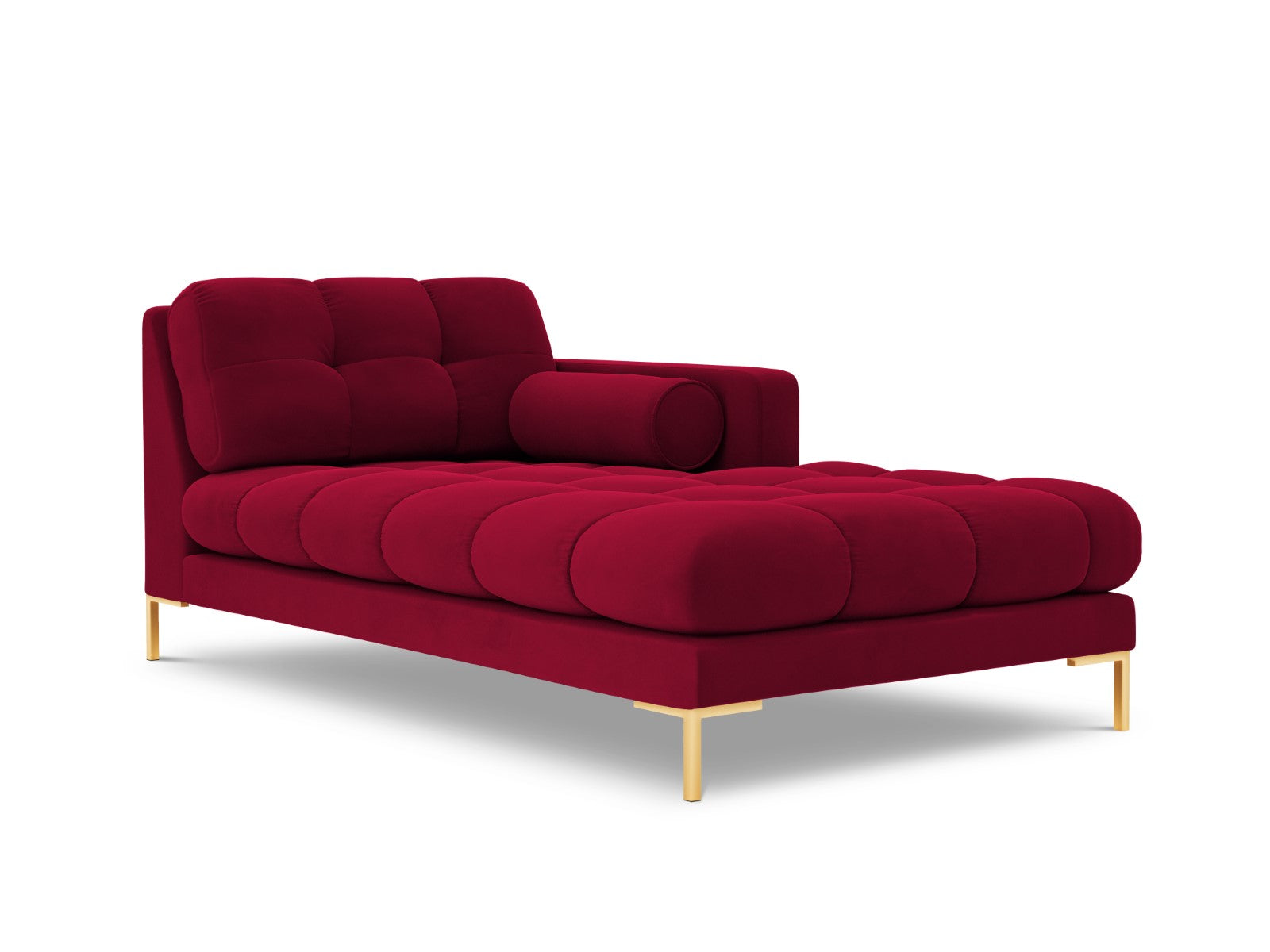Cosmopolitan Design rechter chaise longue Bali flueel, rood - 185x102x