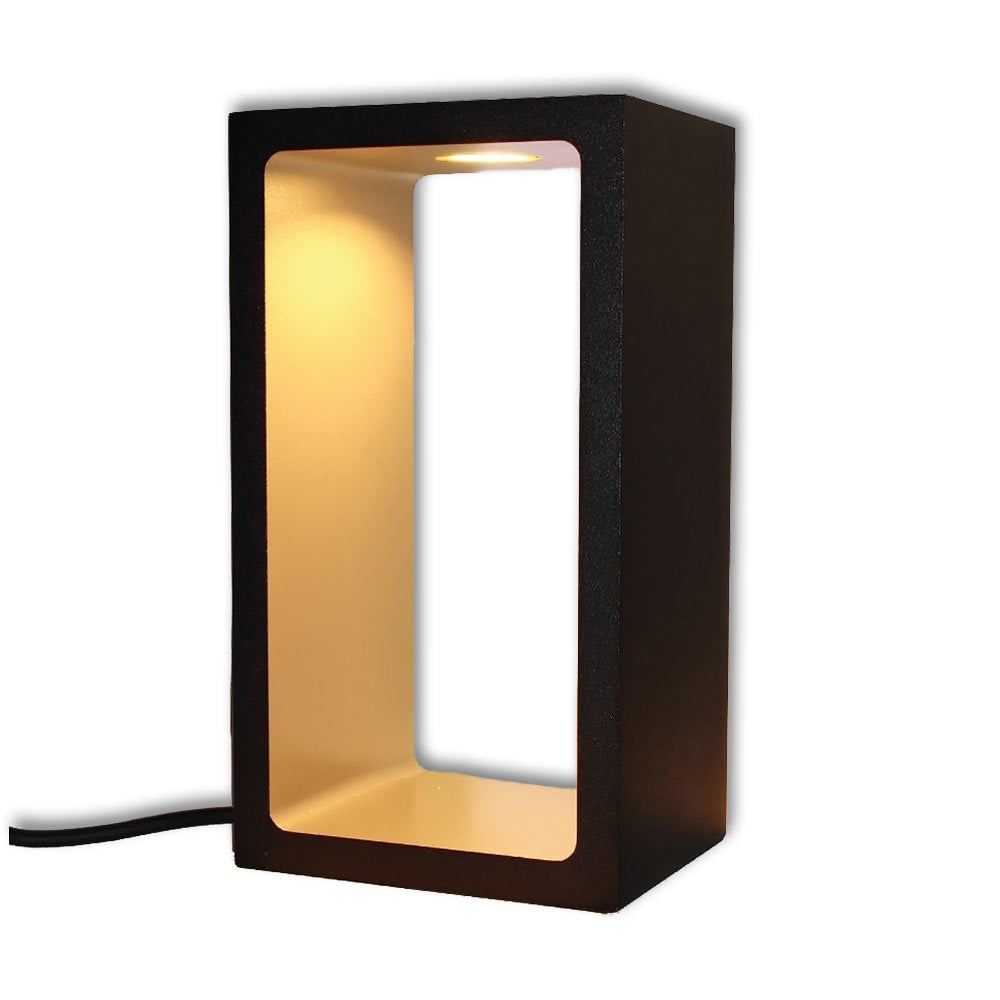 Artdelight tafellamp Corridor - 1 lichts - 8 x 18 cm - zwart goud