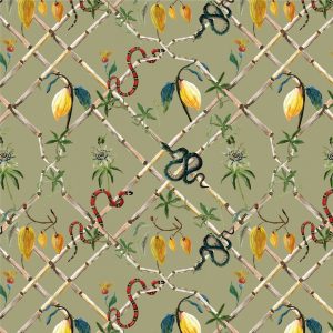Catchii Behang Cacao Estate Olive Green Catchii Behang Cacao Estate Olive Green