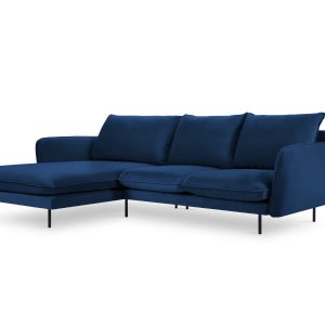 Cosmopolitan Design linker hoekbank Vienna 5-zits, flueel, koningsblau Cosmopolitan Design linker hoekbank Vienna 5-zits, flueel, koningsblau