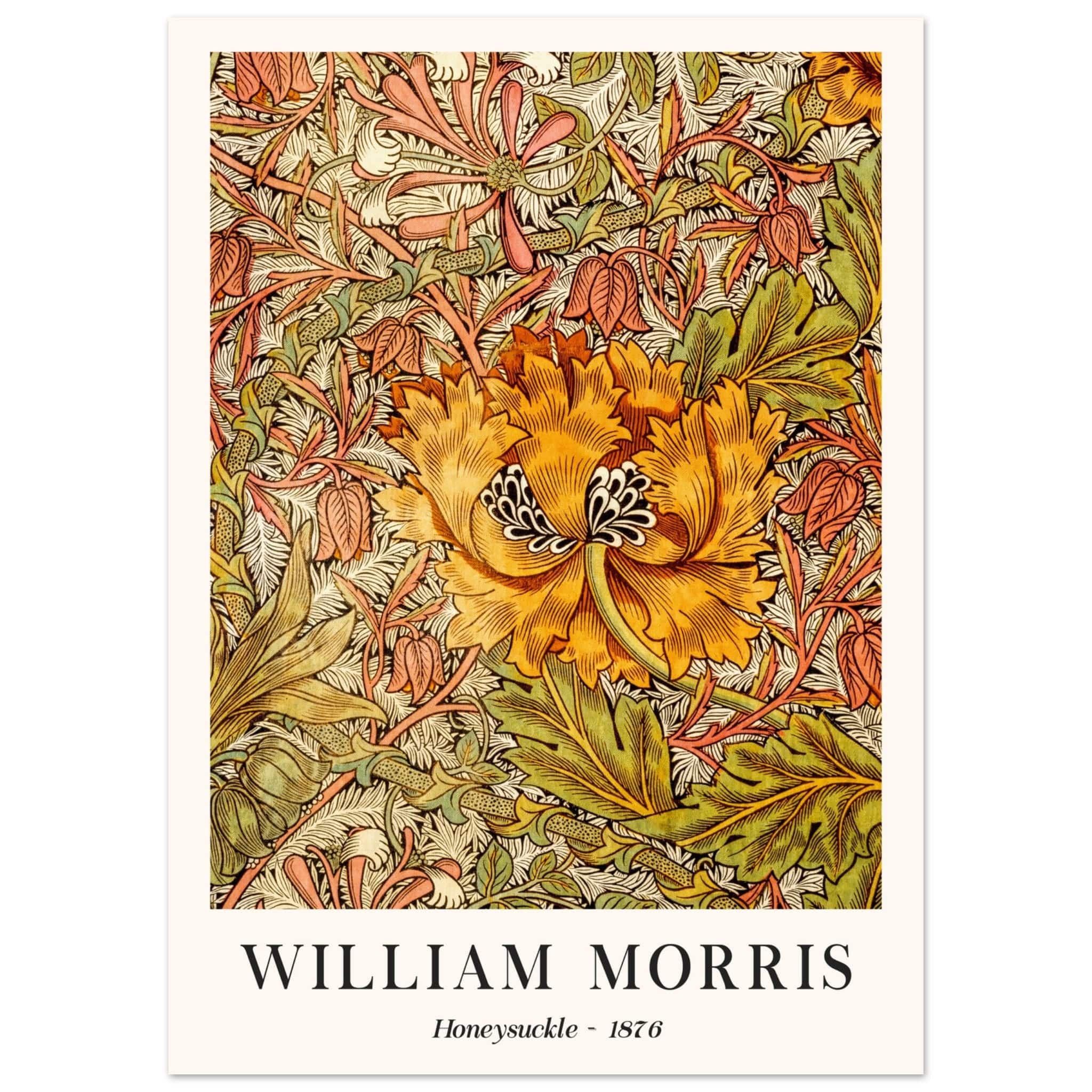 Artfulprints Poster William Morris - Honeysuckle II 1876 - 50x70 cm -