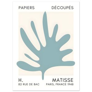 Artfulprints Poster Matisse – Coral drift turquoise – 30×40 cm – Turqu Artfulprints Poster Matisse – Coral drift turquoise – 30×40 cm – Turqu