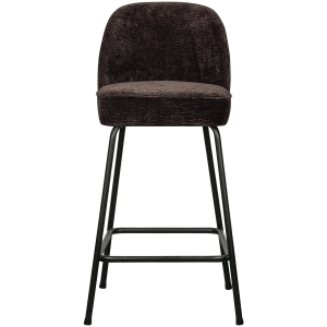 WOOOD Barstoel 65 cm 3D Vogue – Chenille – Donker Bruin -89x50x55 WOOOD Barstoel 65 cm 3D Vogue – Chenille – Donker Bruin -89x50x55