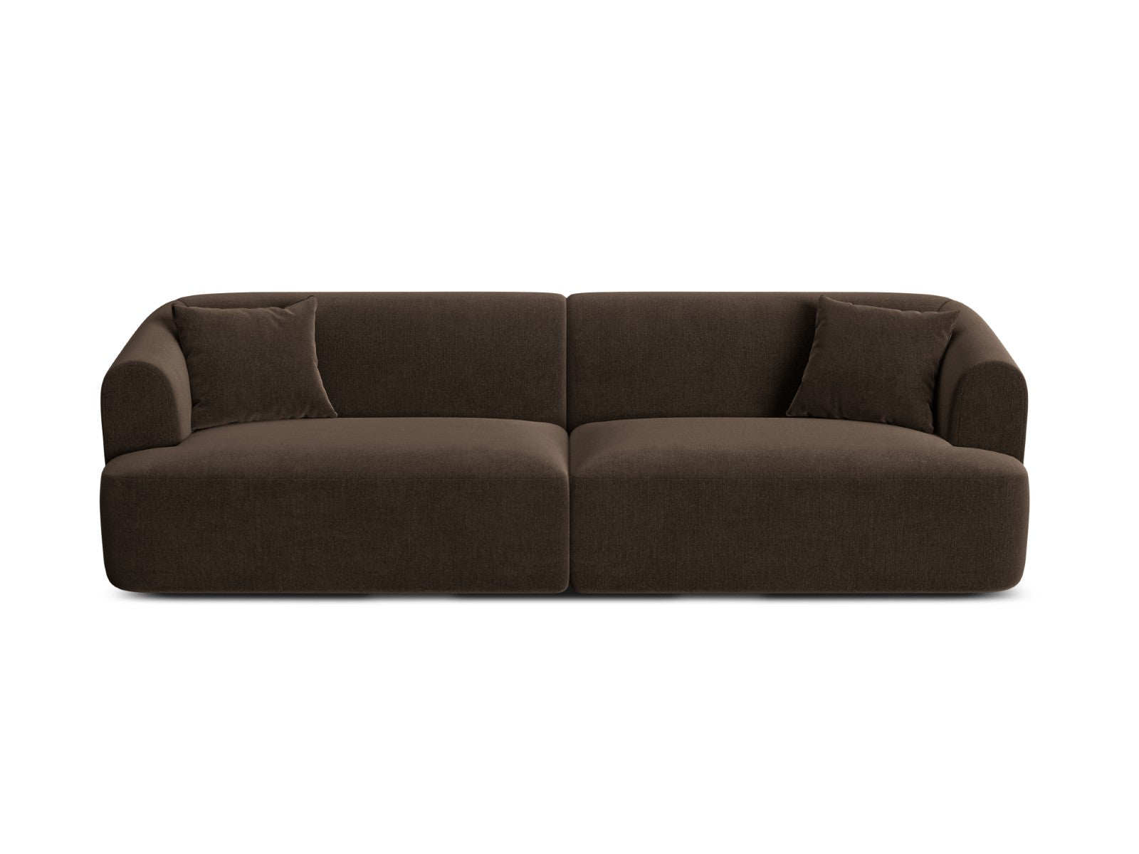 Cosmopolitan Design Modulaire bank Campi 4-zits, flueel chocolade - 90