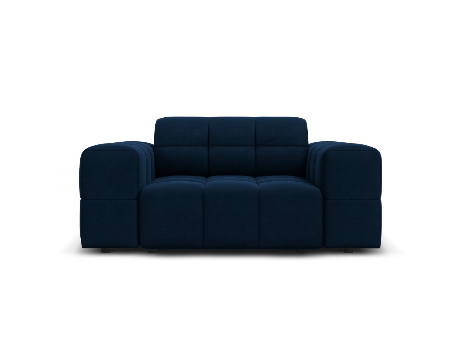 Cosmopolitan Design Fauteuil Chicago flueel koningsblauw - 102x132x78c