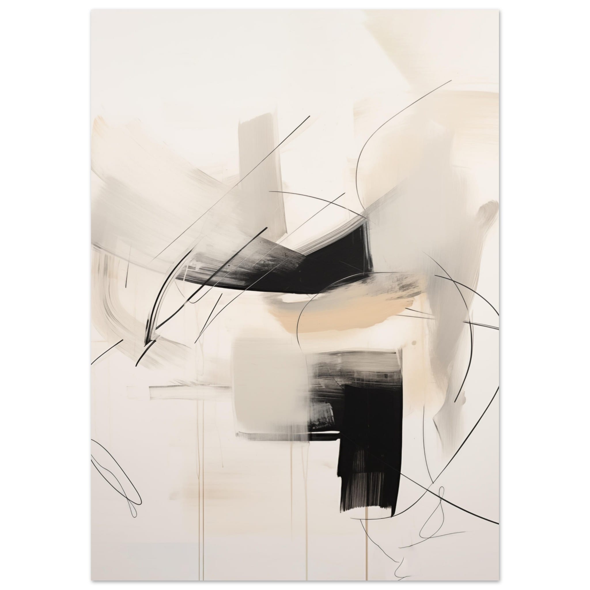 Artfulprints Abstract - Chique brush 3 poster 50x70 cm