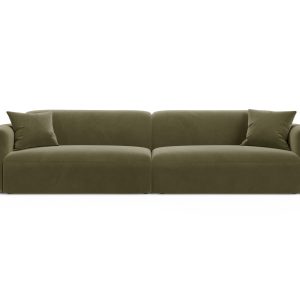 Cosmopolitan Design Modulaire bank Strino 4-zits, flueel groente – 98x Cosmopolitan Design Modulaire bank Strino 4-zits, flueel groente – 98x