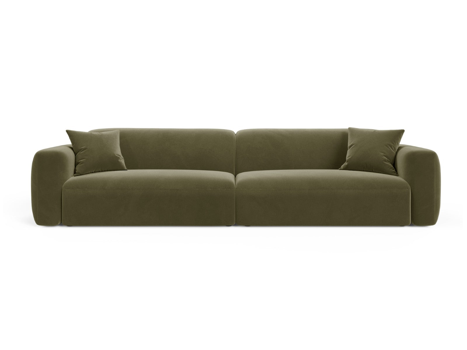 Cosmopolitan Design Modulaire bank Strino 4-zits, flueel groente - 98x
