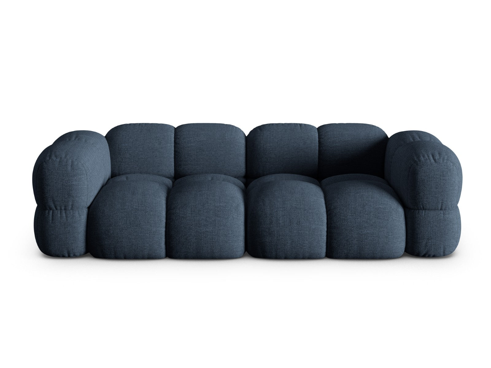Cosmopolitan Design Bank Loretto 4-zits, structurele stof donkerblauw