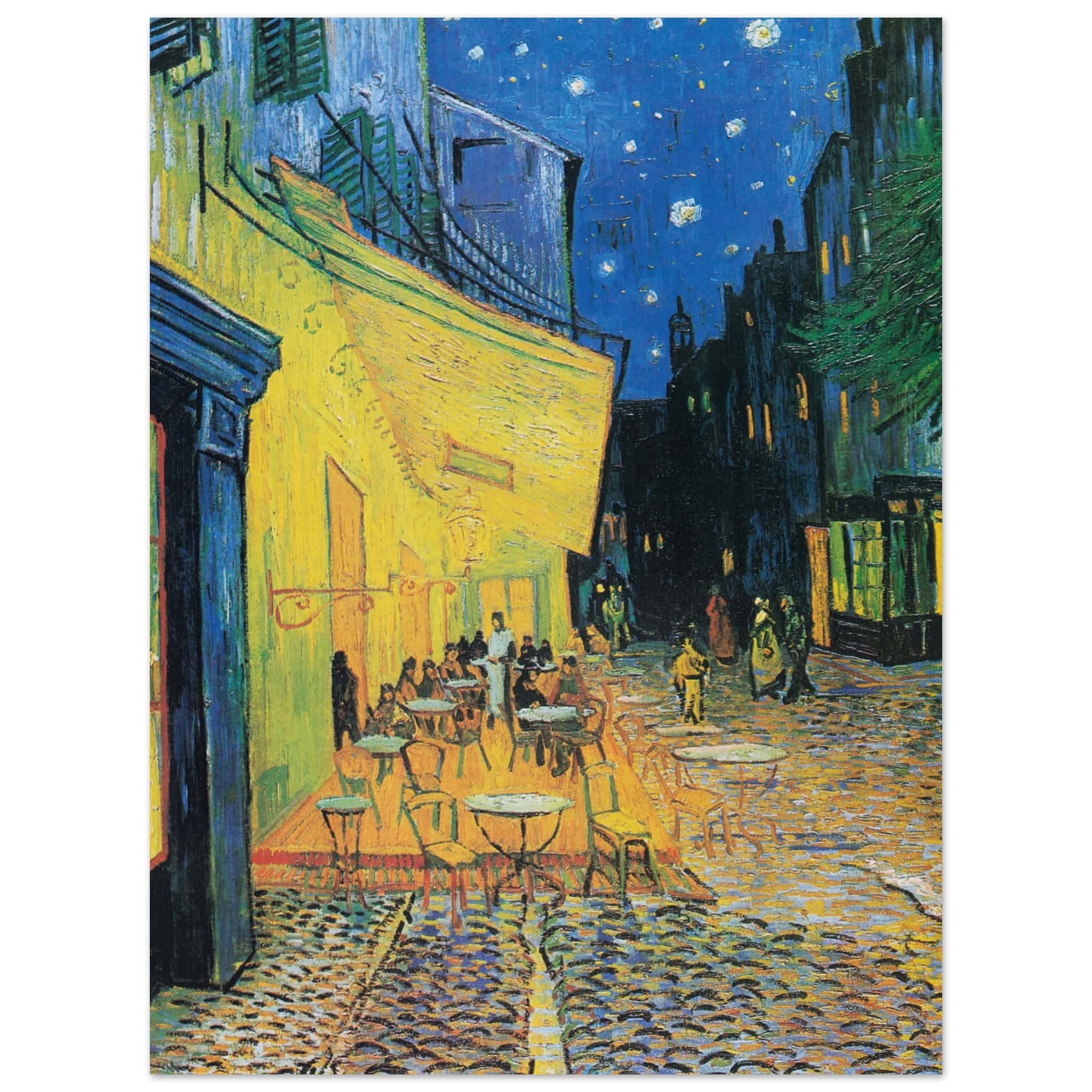 Artfulprints Poster Vincent van Gogh - Caféterras bij nacht - 30x40 cm