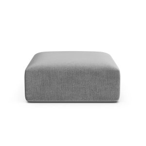 Cosmopolitan Design Poef Campi flueel grijs – 90x90x40cm Cosmopolitan Design Poef Campi flueel grijs – 90x90x40cm