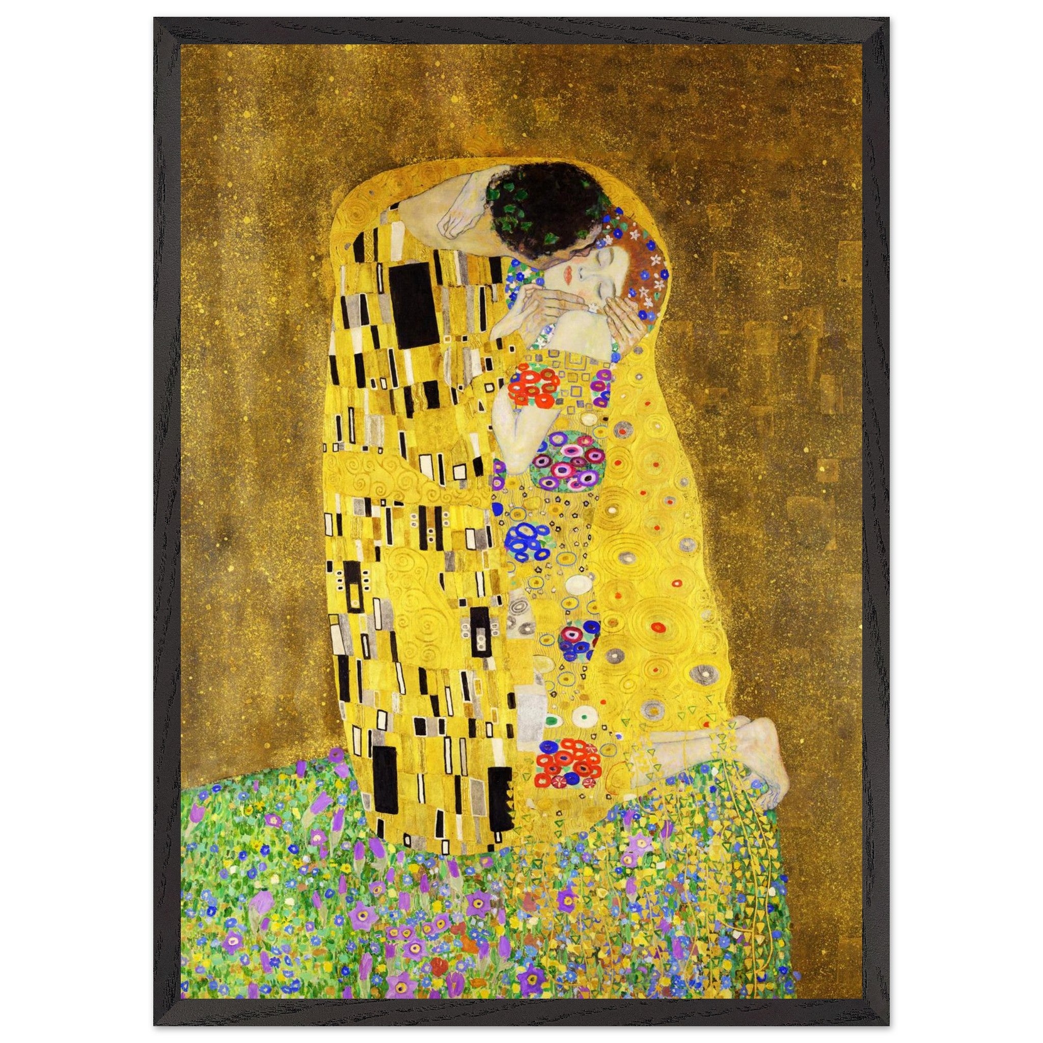 Artfulprints Poster met Lijst Gustav Klimt - The kiss - 50x70 cm - Gee