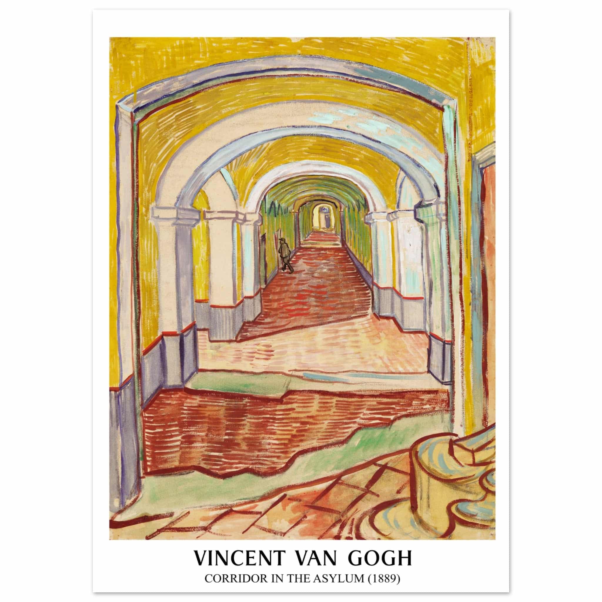 Artfulprints Vincent van Gogh - Corridor in the Asylyum poster 50x70 c