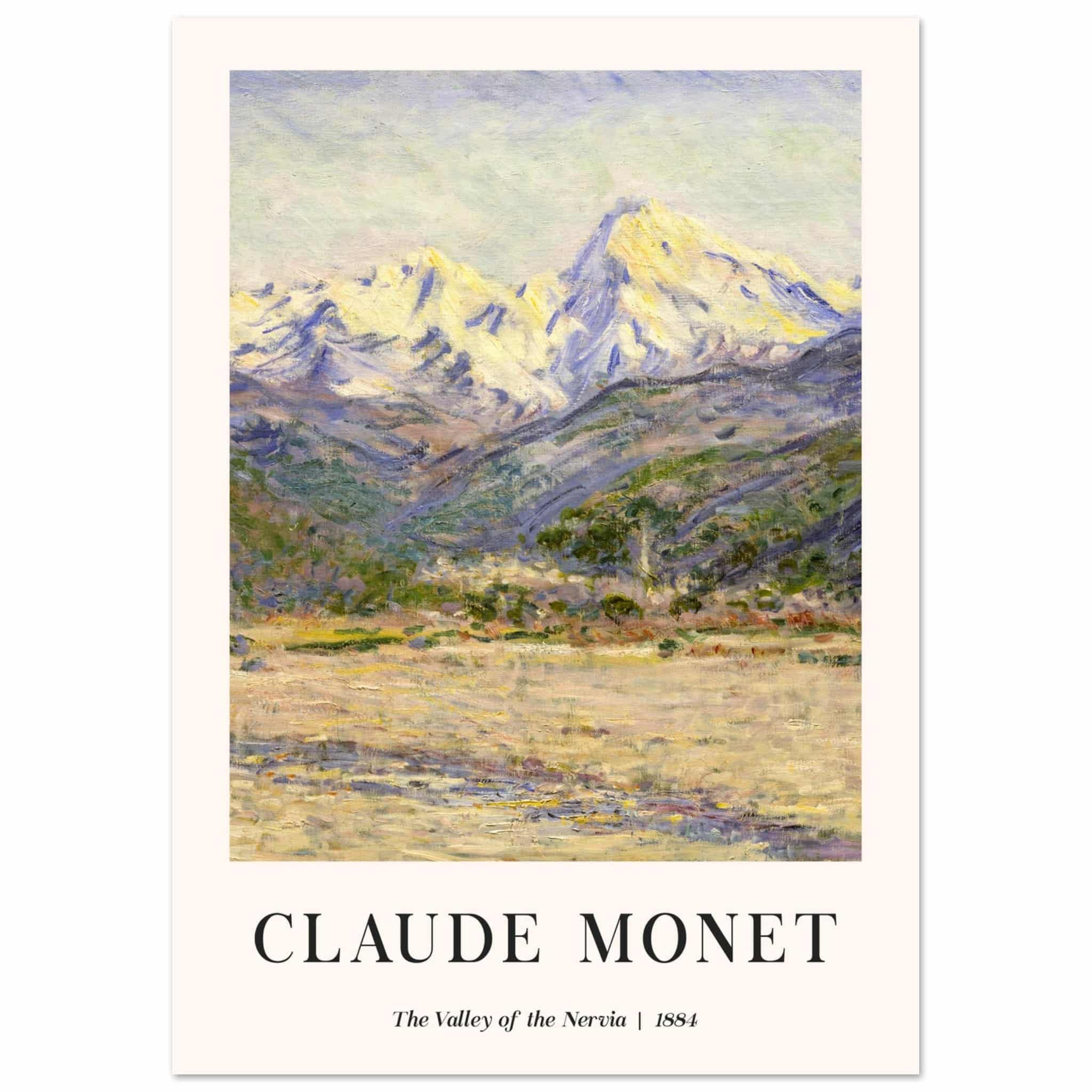 Artfulprints Poster Claude Monet - The valley of the Nervia - A4 21x29