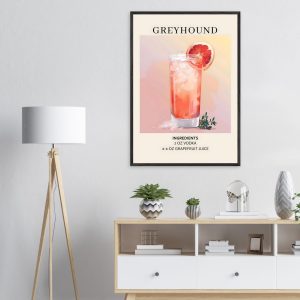 Artfulprints Poster Greyhound cocktail – Ingrediënten – 70×100 cm – Ro Artfulprints Poster Greyhound cocktail – Ingrediënten – 70×100 cm – Ro