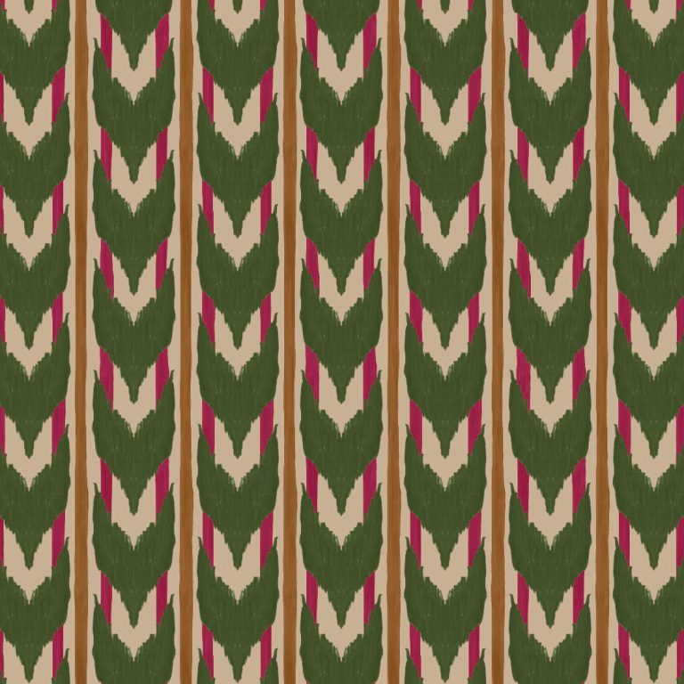 Catchii Behang Maison Artisan Ikat groen