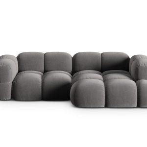 Cosmopolitan Design rechter hoekbank Loretto 3-zits, flueel grijs – 14 Cosmopolitan Design rechter hoekbank Loretto 3-zits, flueel grijs – 14