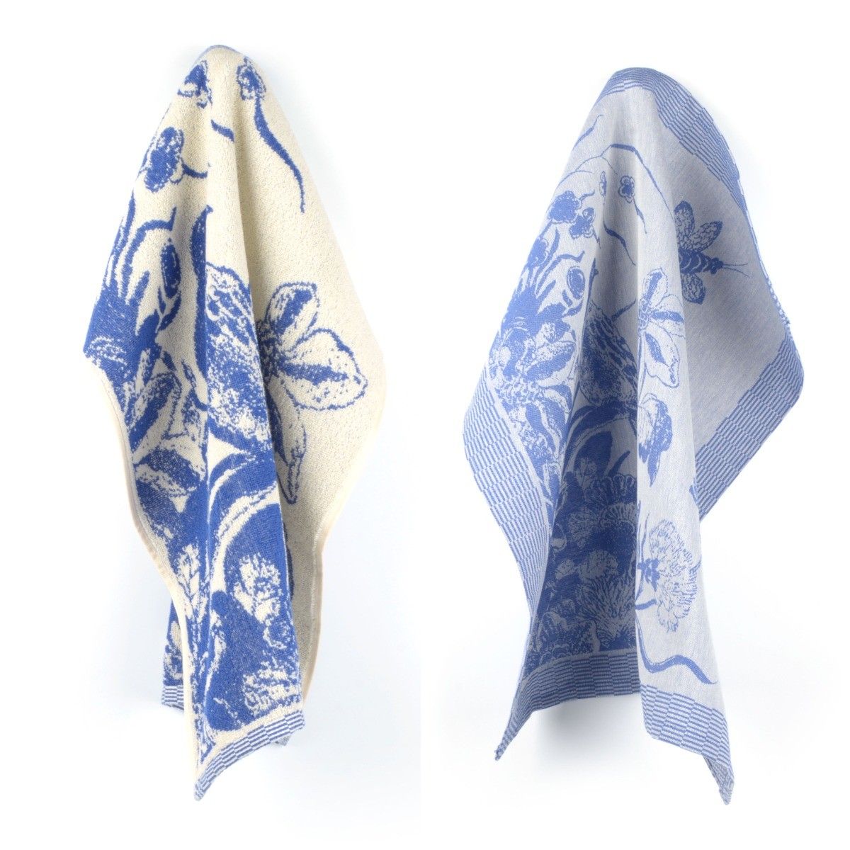 Luxe Keukendoek en Theedoek Delfts Blue Bird Koningsblauw - Bunzlau Ca