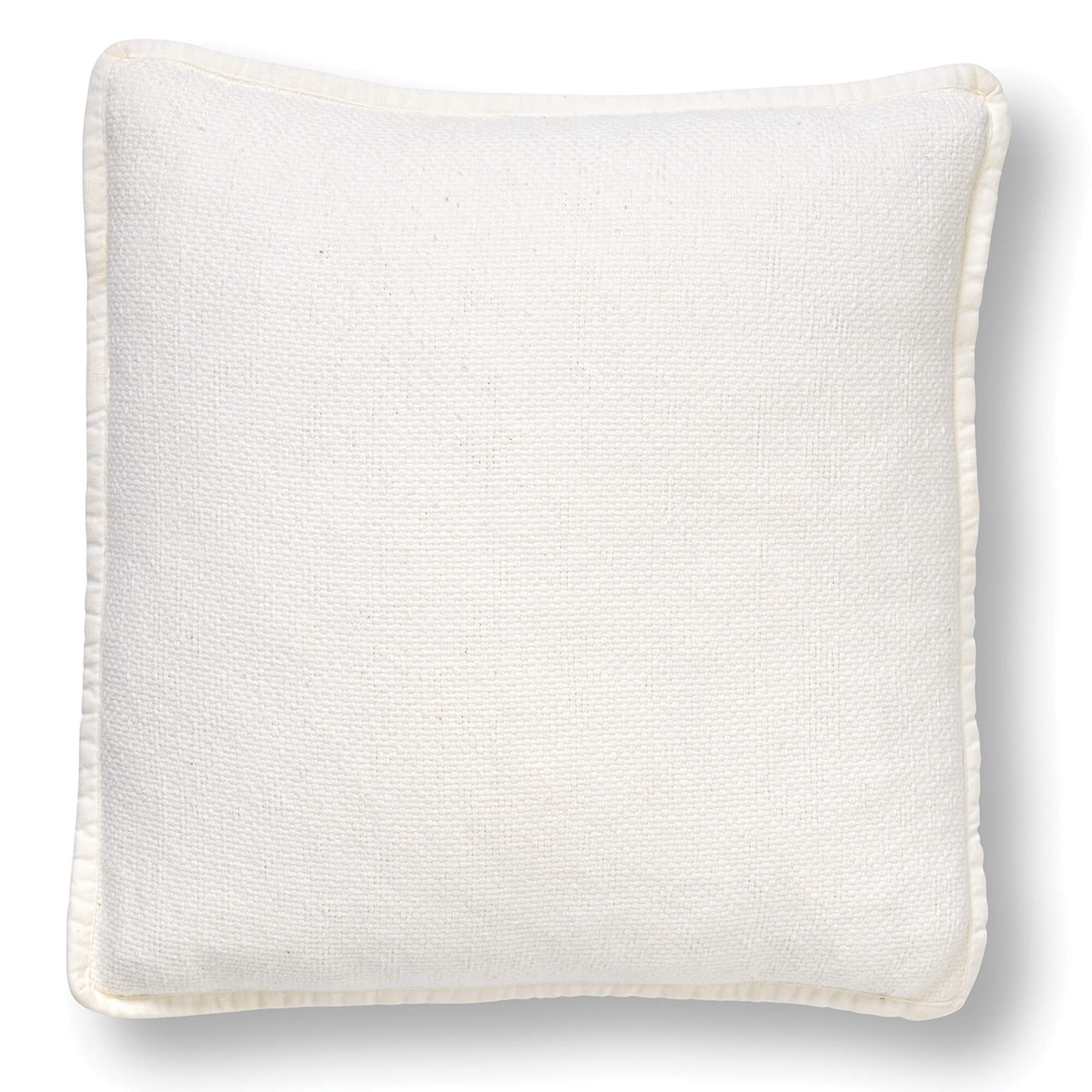 BOWIE - kussenhoes 45x45 cm - gewassen katoen - Snow White - wit