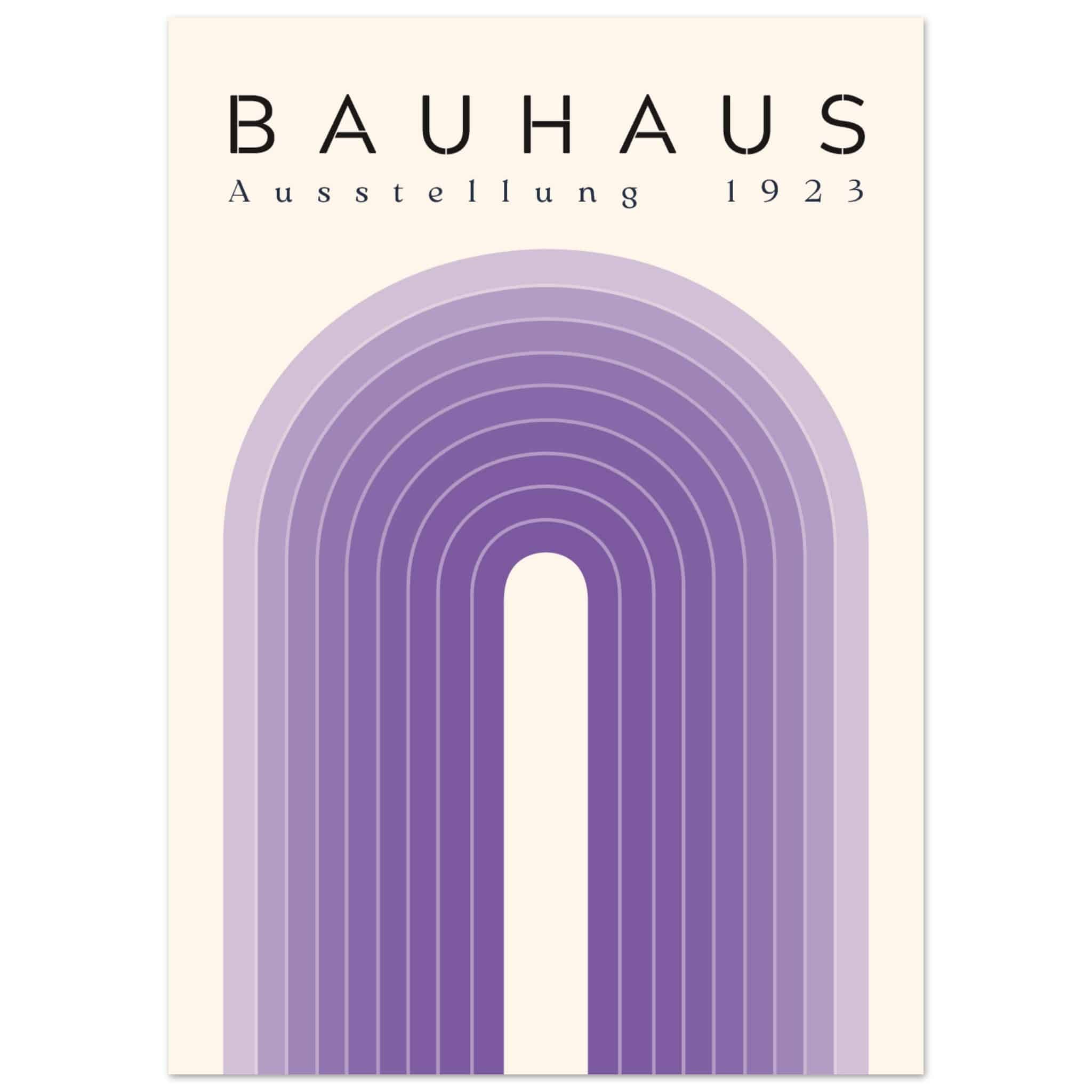 Artfulprints Poster Bauhaus - Purple rainbow - 50x70 cm - Paars
