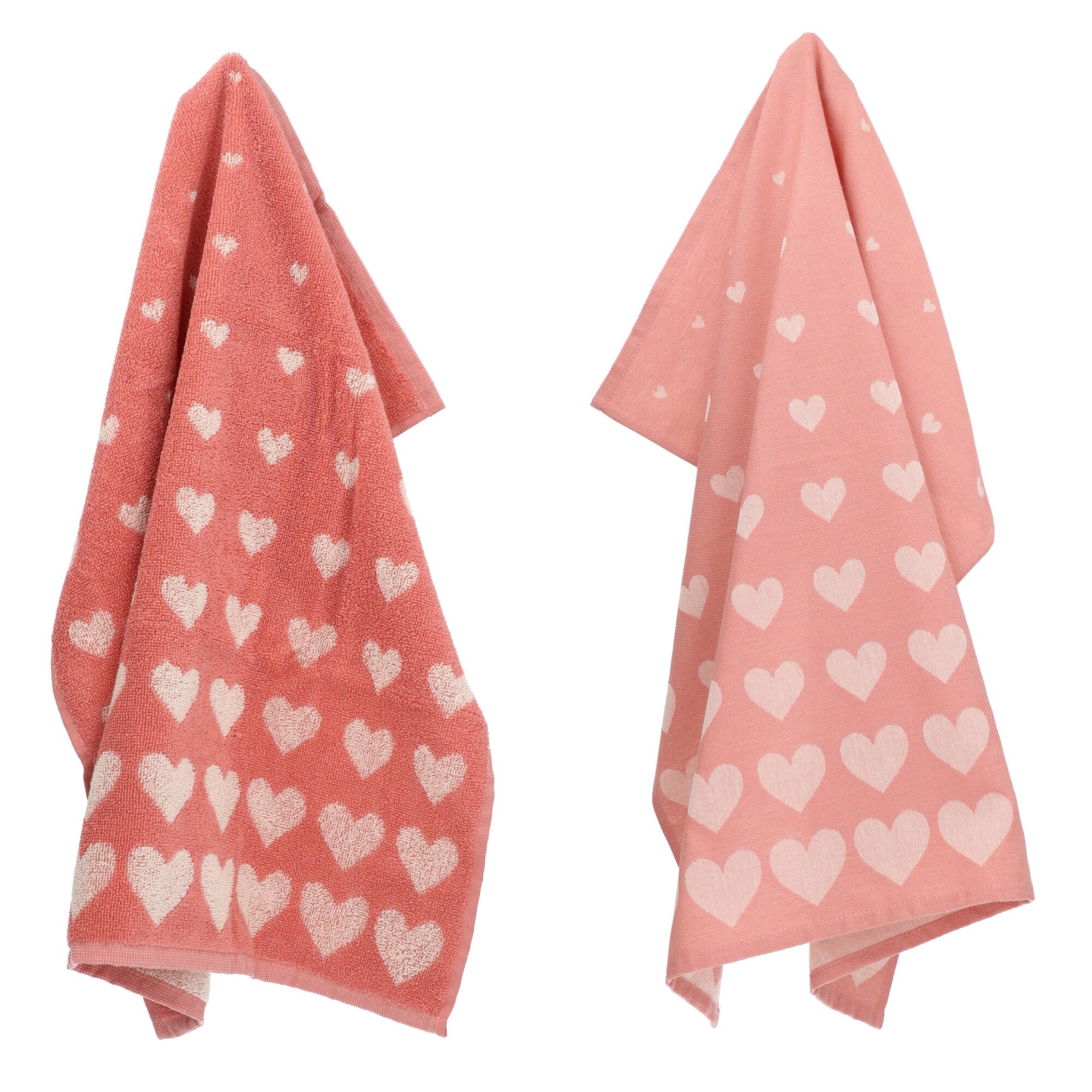 Luxe Keukendoek en Theedoek Hart Roze - Bunzlau Castle - 100% biologis