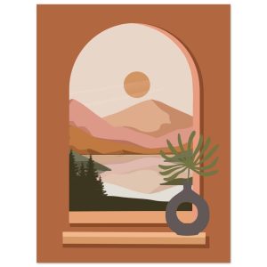Artfulprints Poster Boho – Terracotta window – 30×40 cm – Terracotta Artfulprints Poster Boho – Terracotta window – 30×40 cm – Terracotta