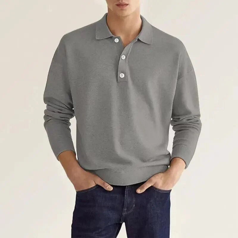 Poloshirt met lange mouwen heren – maximale elegantie en comfort – Thibo