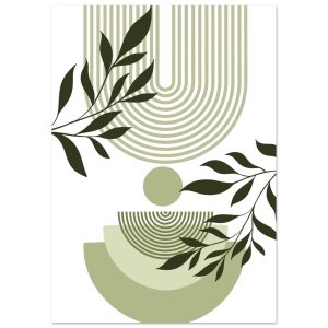 Artfulprints Poster Boho – Green curve – A4 21×29.7 cm – Groen Artfulprints Poster Boho – Green curve – A4 21×29.7 cm – Groen
