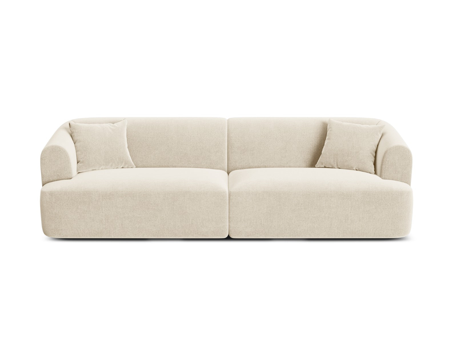 Cosmopolitan Design Modulaire bank Campi 4-zits, flueel lichtbeige - 9