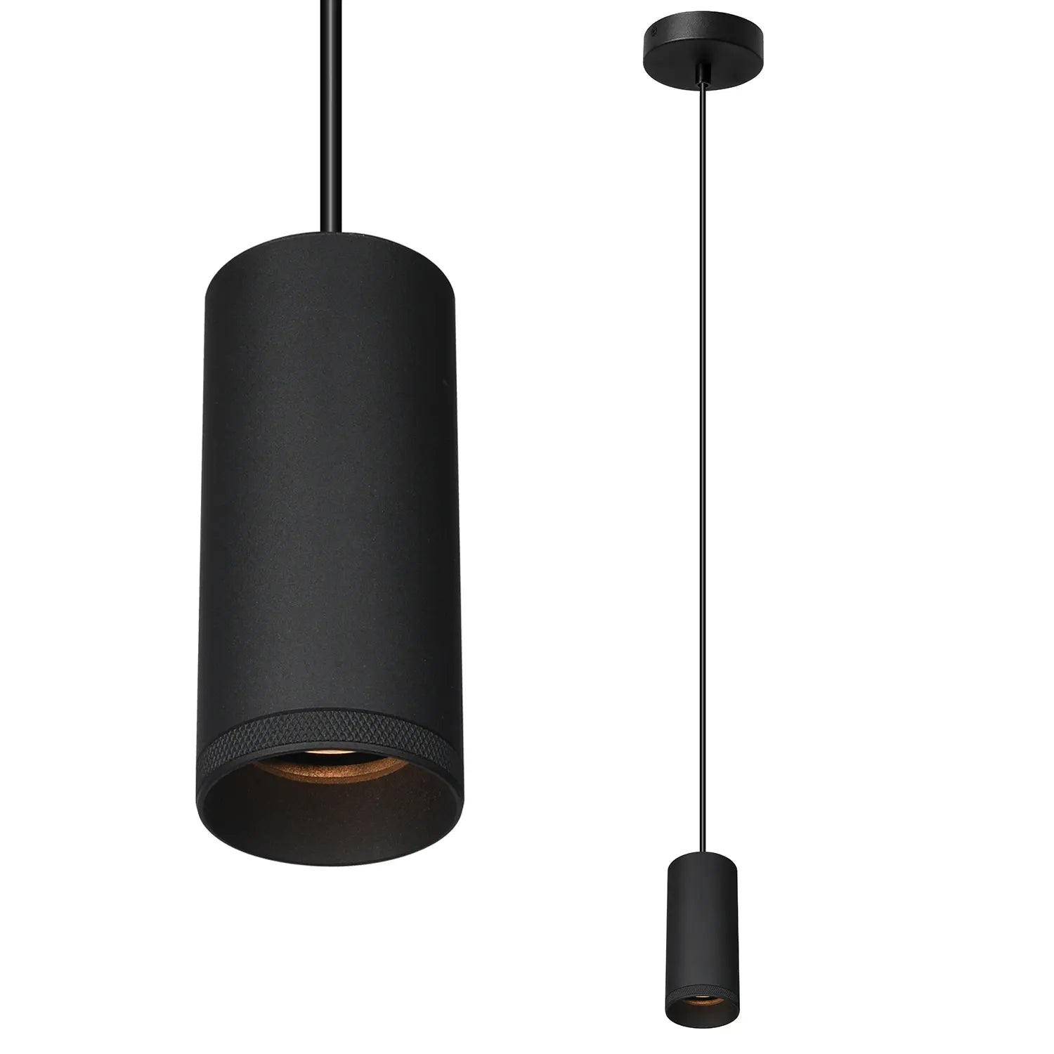 Artdelight hanglamp Milano - 1 lichts - 6.6 x 150 cm - zwart