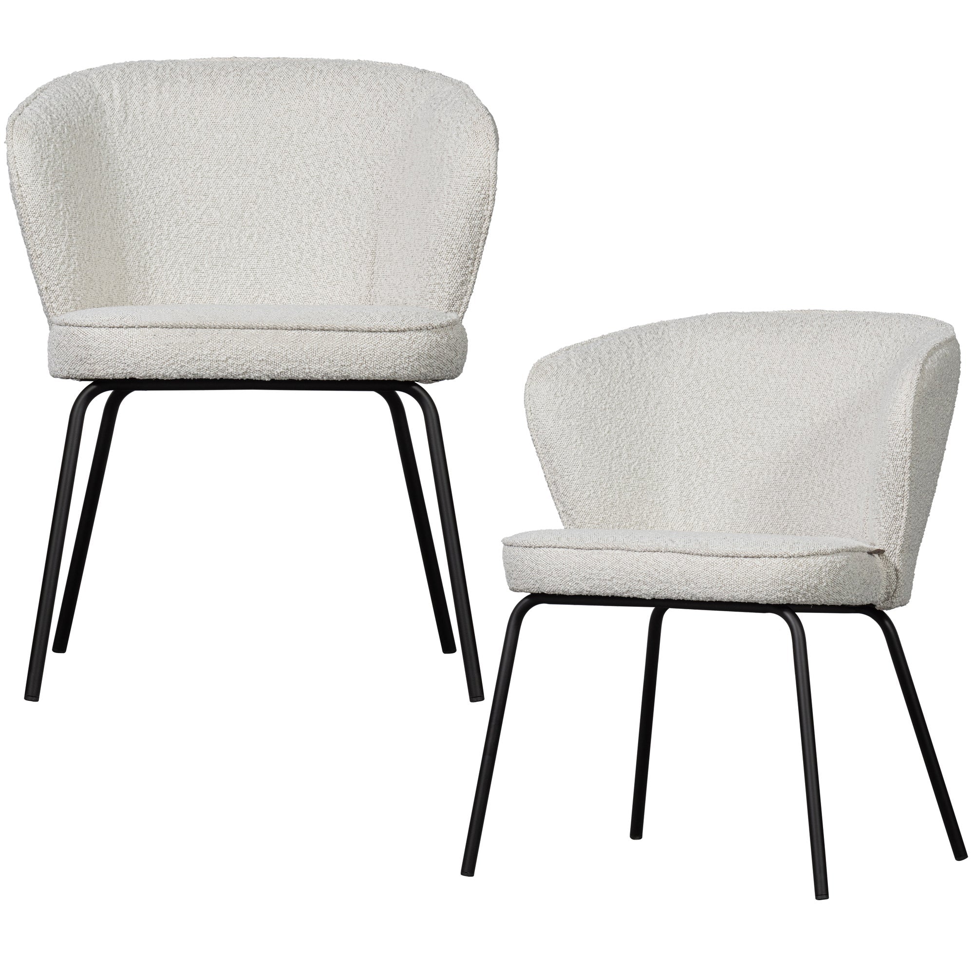 WOOOD eetkamerstoelen Admit - Fluweel - Khaki - Set van 2