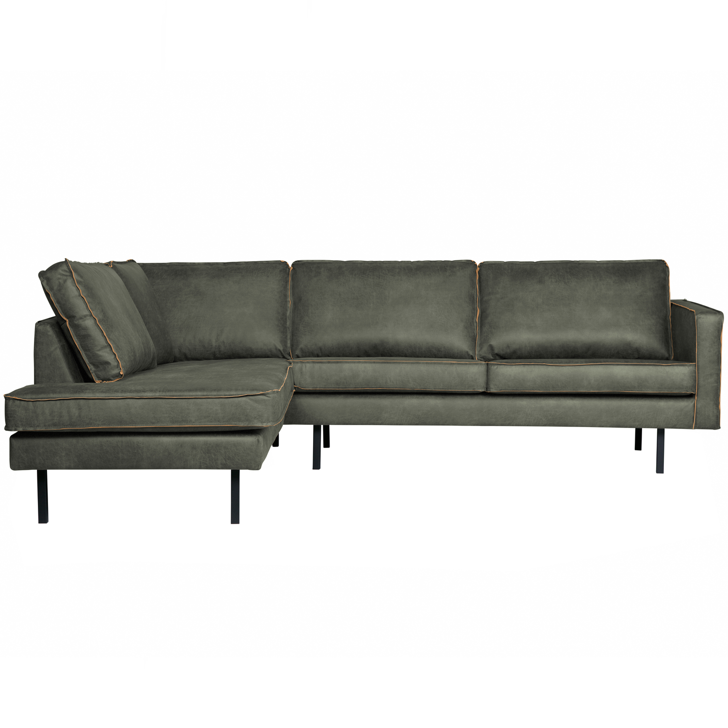WOOOD hoekbank links Rodeo - Eco-leder - Army - 85x266x86/213