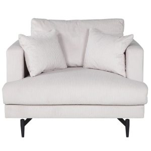 BRAM Fauteuil Matis – Beige Ribstof
