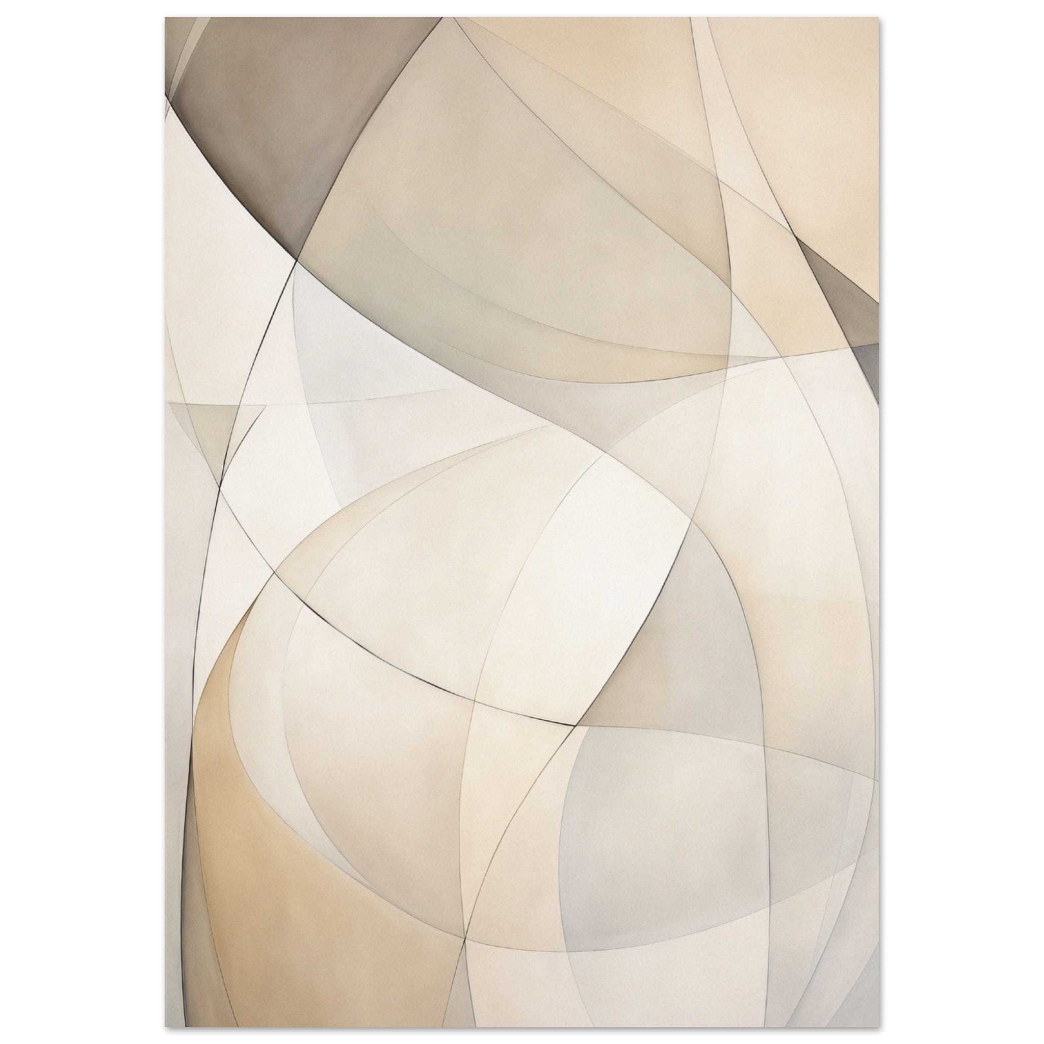 Artfulprints Abstract - Fine lines 6 poster A4 21x29.7 cm