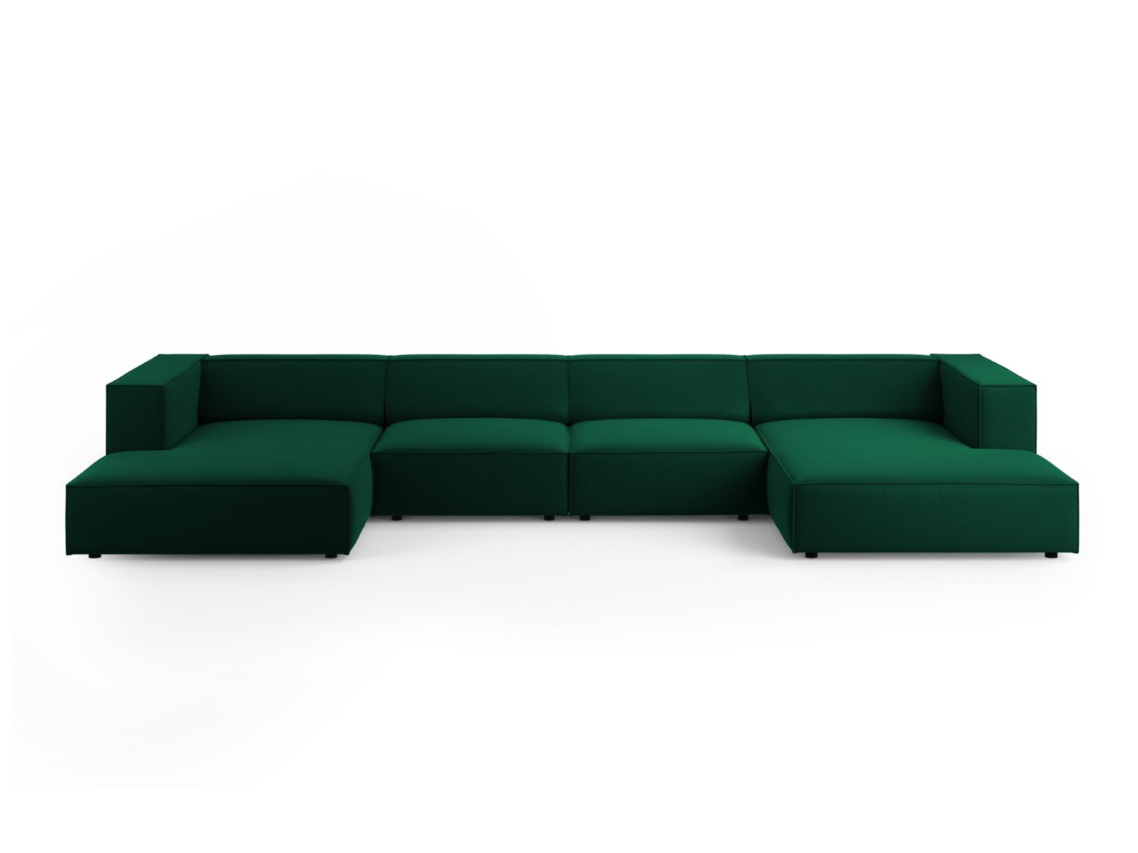 Cosmopolitan Design Panoramische bank Arendal 6-zits, flueel, flesseng